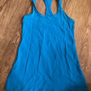 Blue lululemon tank top